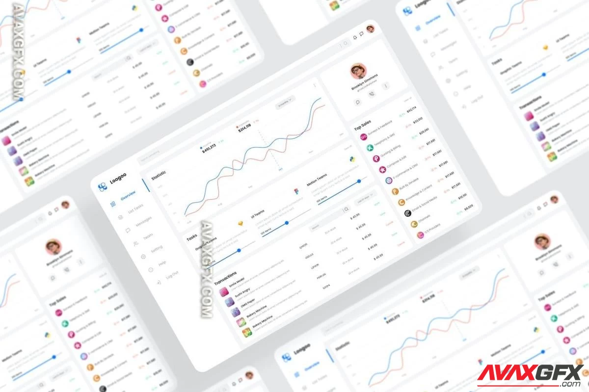 Statistic Dashboard YXXJ6UL Figma