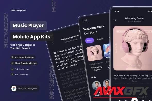 Music Player - Mobile Apps UI Kits C68858L