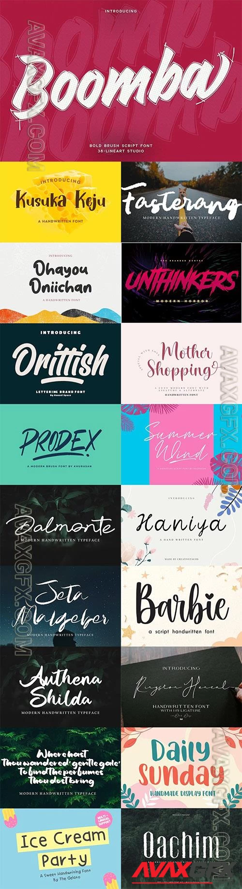 21 Fonts Bundle 2023 [OTF, TTF]