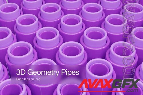 3D Realistic Geometry Pipes Background