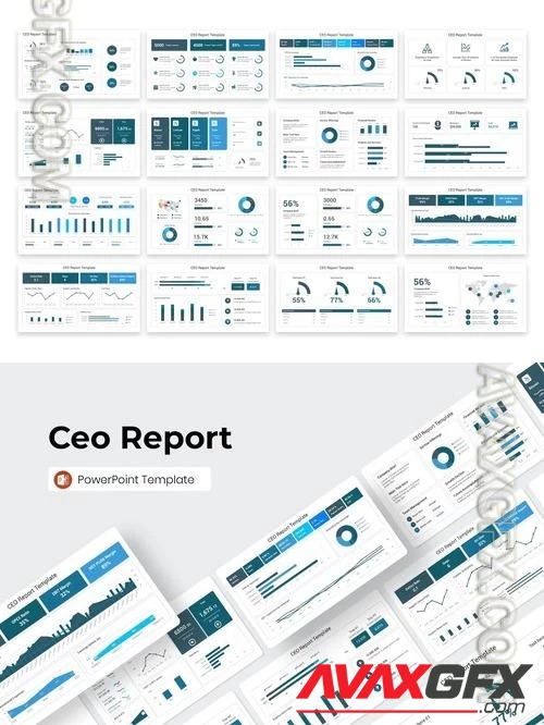 CEO Report PowerPoint Template [PPTX]