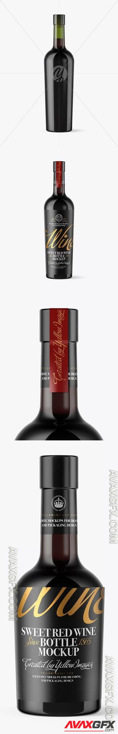 Green Glass Red Wine Bottle Mockup 45776 [TIF]