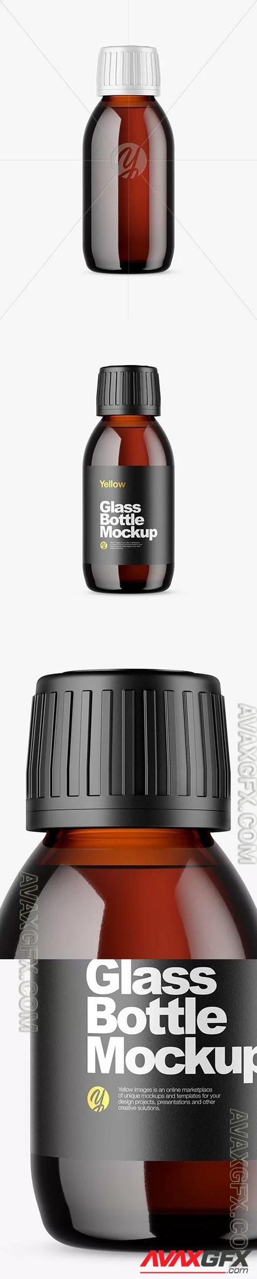 Amber Glass Bottle Mockup 48154 [TIF]