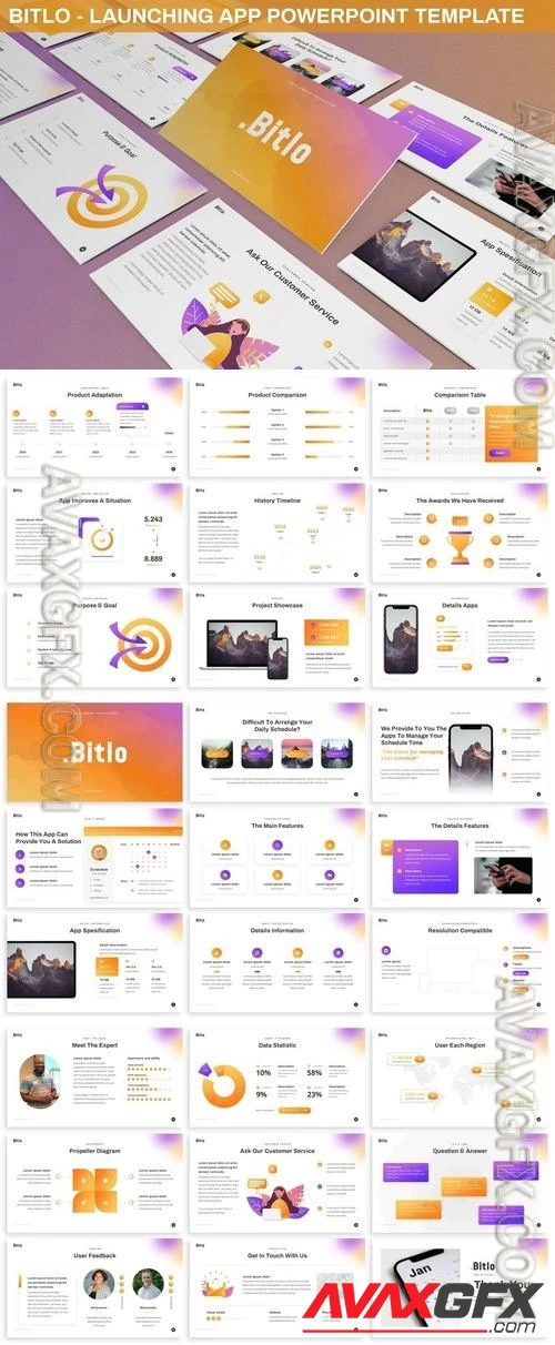 Bitlo - Launching App Powerpoint Template LADTQHA