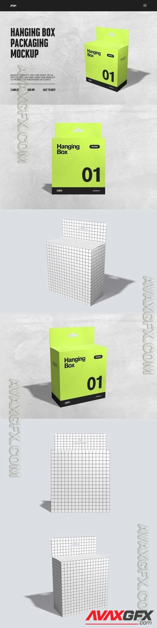 Hanging Box Packaging Mockup [PSD]