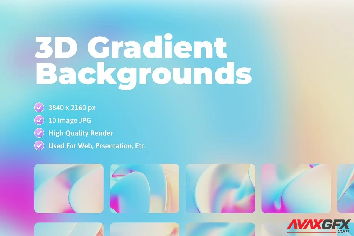 3D Gradient Backgrounds vol 5