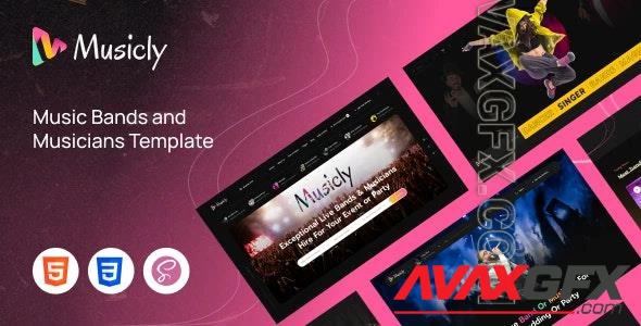 Musicly - Music Bands and Musicians HTML Template 45072077
