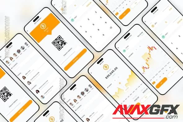 Cryptocurrency Personal Wallet Mobile App UI Kit U6NE3PW [FIGMA]