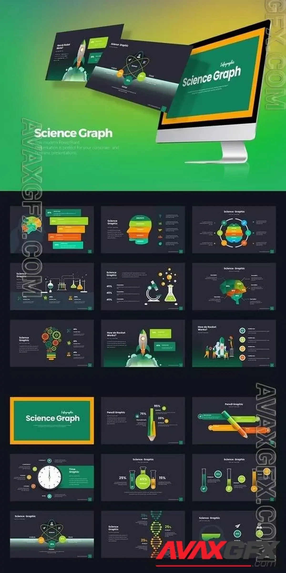 Science Graph PowerPoint, Keynote and Google Slides Template