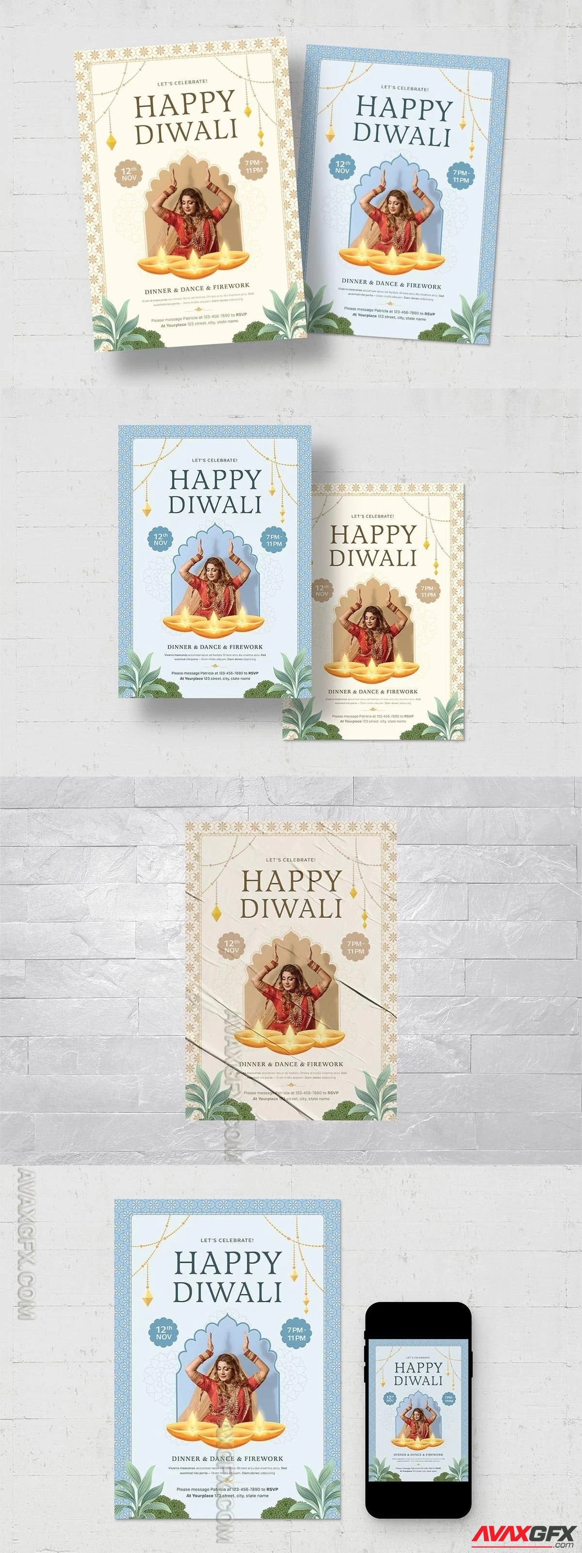 Diwali Festival Flyer Template XMAAX3P [PSD]