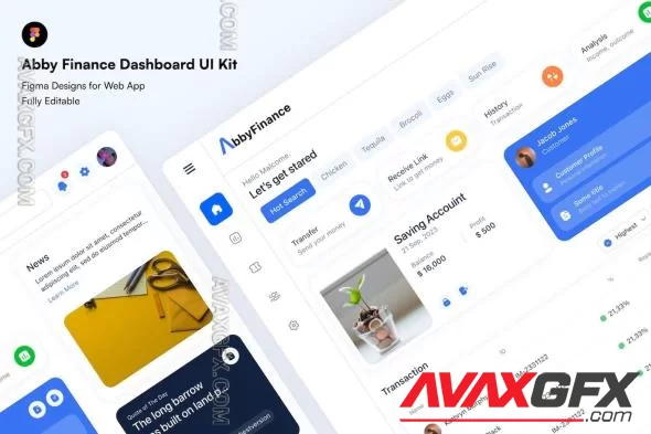 Abby Finance Dashboard UI Kit PQ7T679