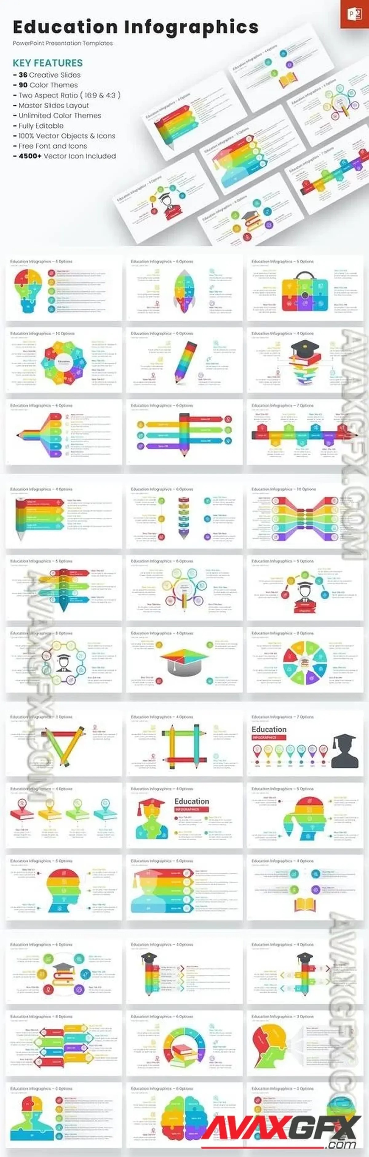 Education Infographics PowerPoint Templates B4B9LK8