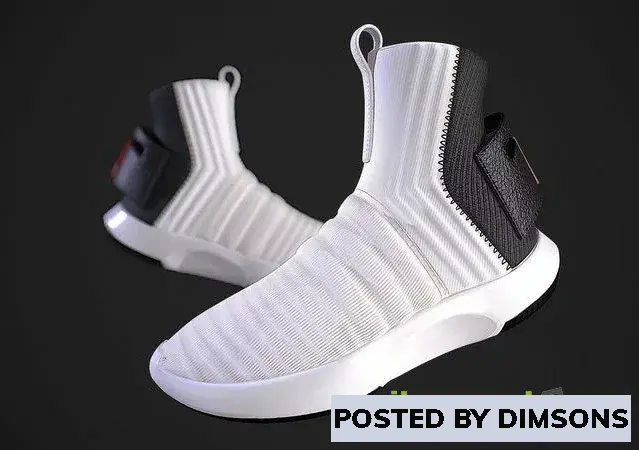 3D Models Adidas Crazy 1 ADV Sock White