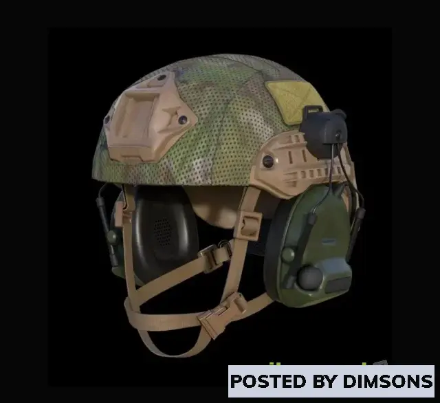 3D Models Advanced Combat Helmet with Headphones