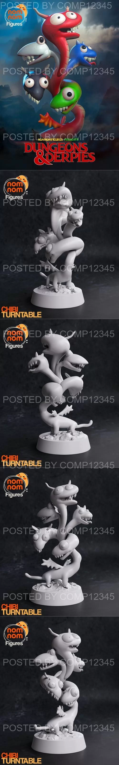 NomNom Figures - Derpy Tiamat 3D Print