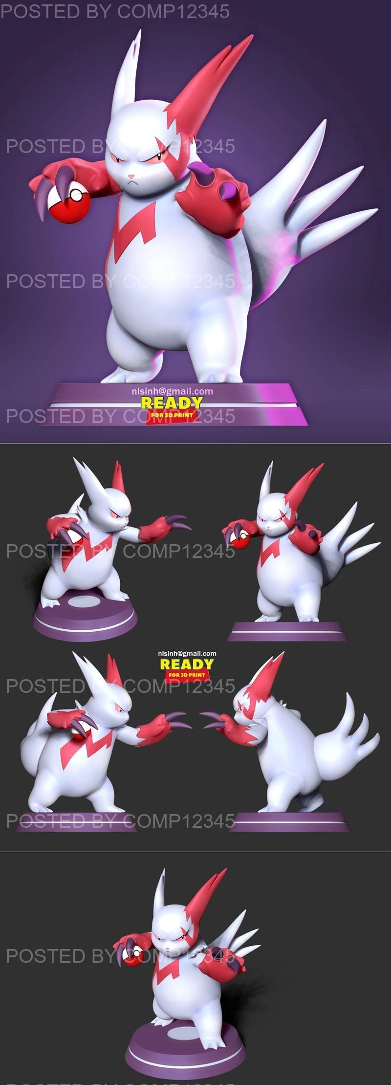 Zangoose - Pokemon Fanart 3D Print