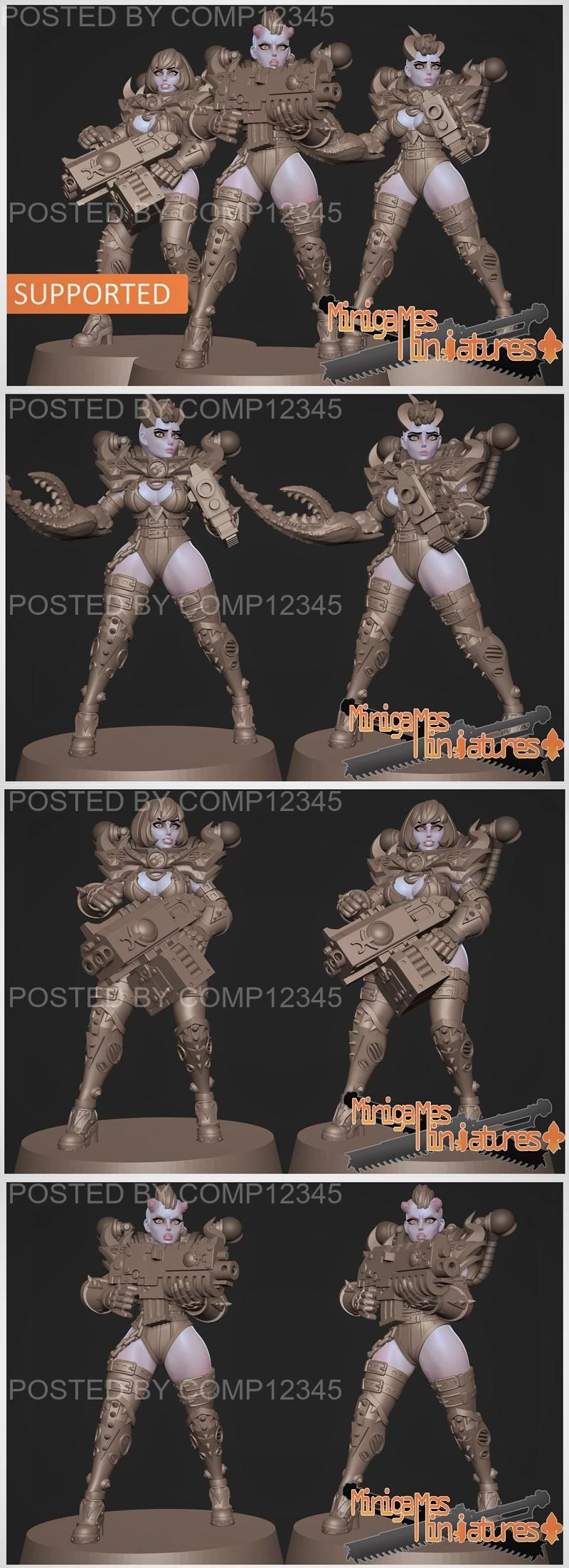 Minigames Miniatures - Sisters Of Corruption Anime Figurines May 2023 3D Print