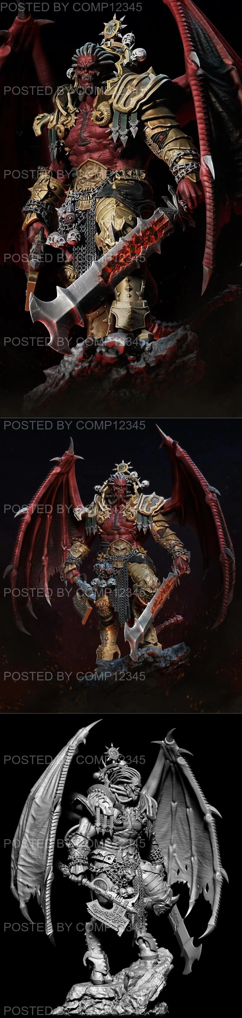 The Daemon Primarch Angron 3D Print