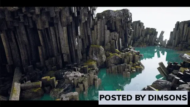 Unreal Engine Props Basalt Columns and Rocks 21 Types - AssetKit PBR v4.26-4.27, 5.0-5.1