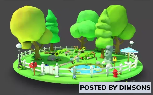 Unity 3D-Models Cartoon Garden v1.0