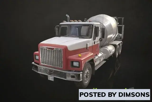 3D Models Classic Mixer Truck