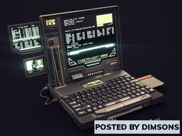 3D Models Cyberpunk Laptop