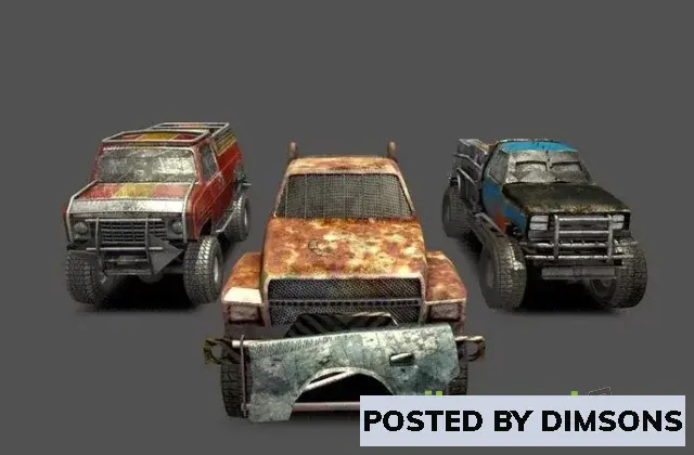 3D Models Derby trucks pack