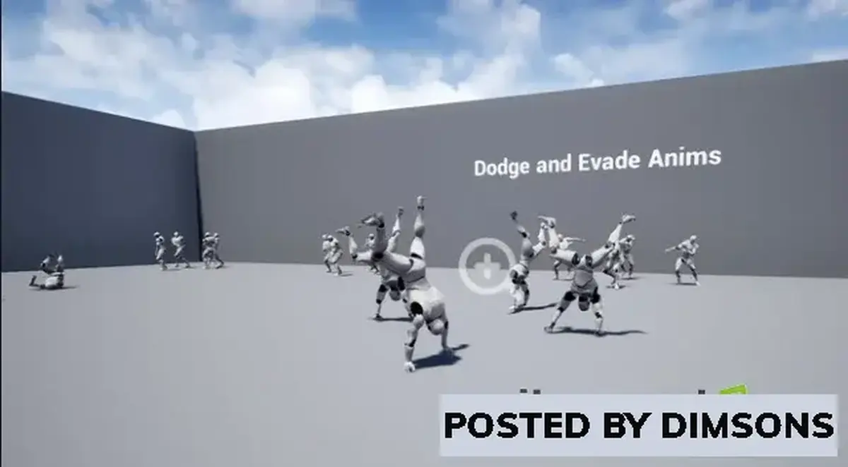 Unreal Engine Animations Dodge and Evade Anims v4.25-4.27, 5.0-5.2