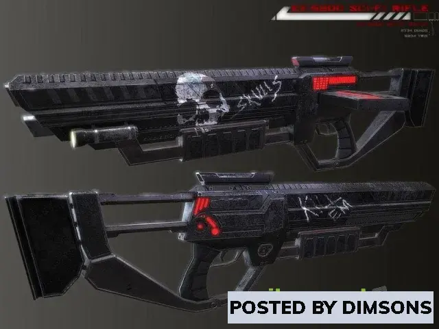 3D Models EX-5200 Sci-fi Rifle