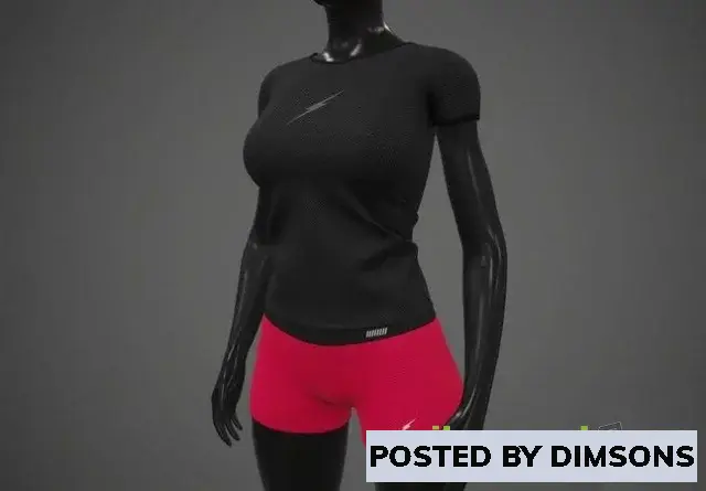 3D Models Female Sportswear gym clothing 2