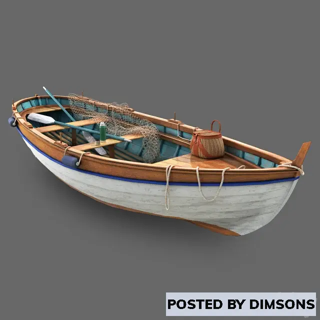 Watercraft Fishing boat - 3D Model