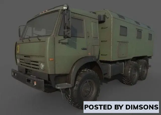 Military Kamaz Kung - 3D Model