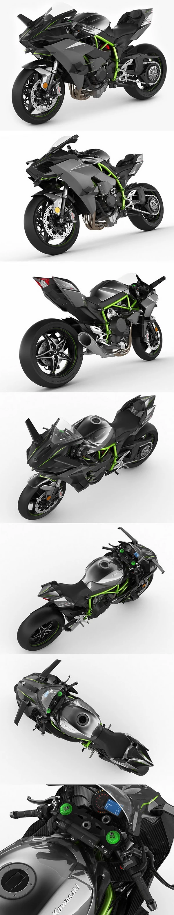 Kawasaki Ninja H2R 3D Model