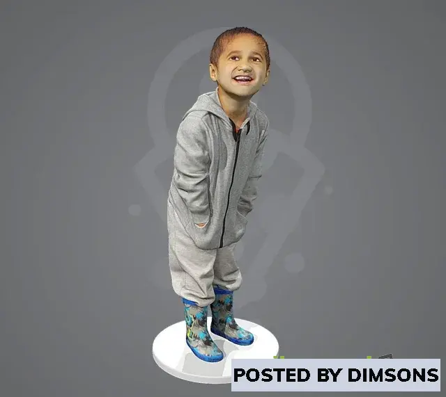 3D Models Little guy having fun in 3D-Scan booth