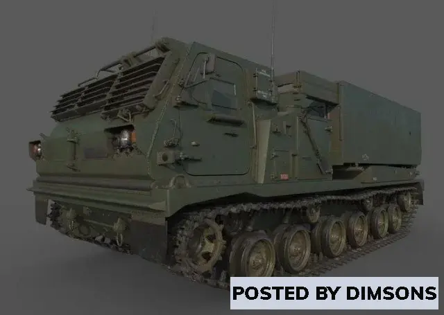 Military M270 MLRS - 3D Model