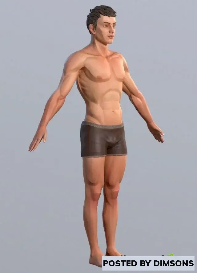 3D Models Man Stylized Body Male Game Ready Character