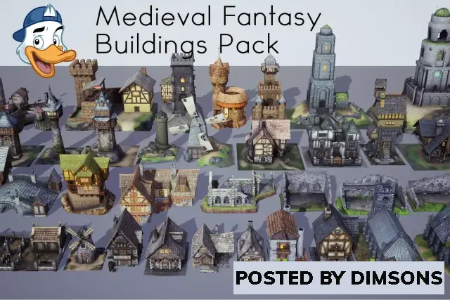 Unity 3D-Models Medieval Fantasy Buildings Pack v1.0