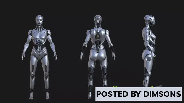 Unity 3D-Models Modular Robot Girl v1.0