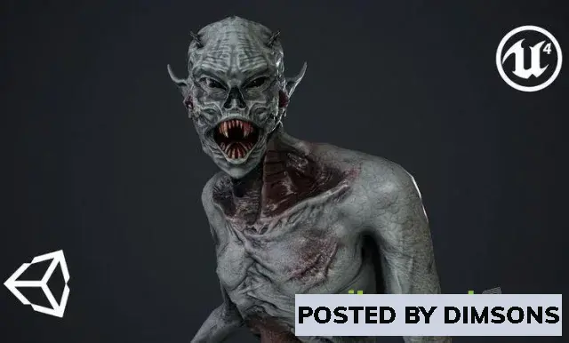 3D Models Mutant 5 zombie