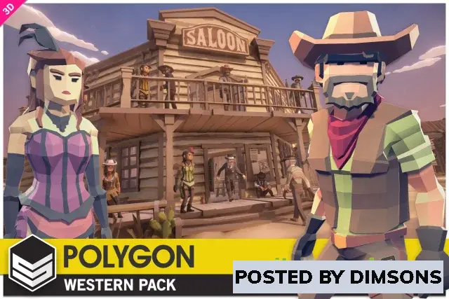 Unity 3D-Models POLYGON Western - Low Poly 3D Art by Synty v1.08