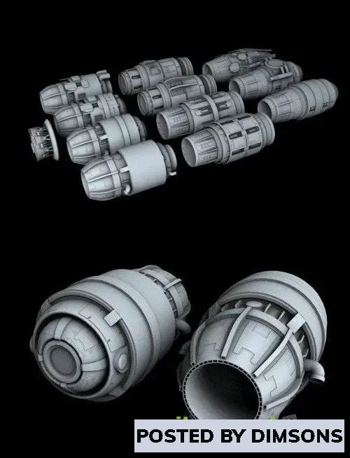 3D Models Ship Engine Pack Part I