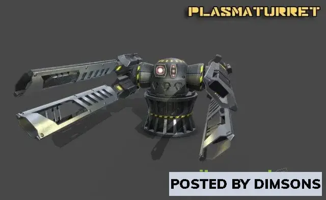 3D Models Spaceship plasma turret