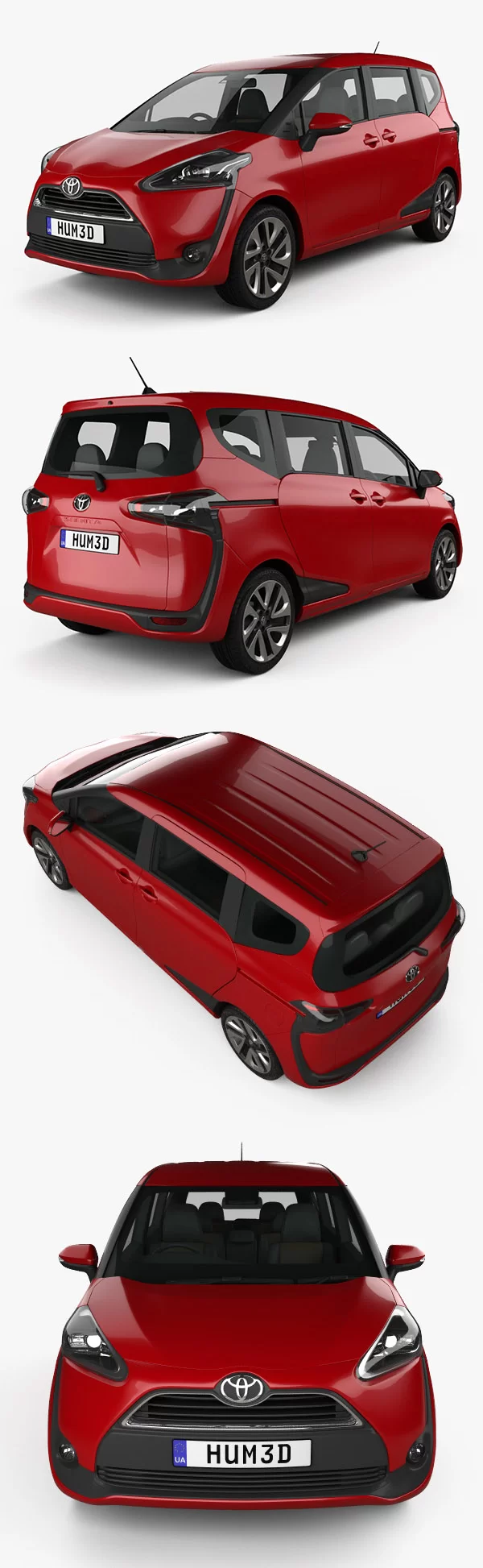 Toyota Sienta 2019 3D Model