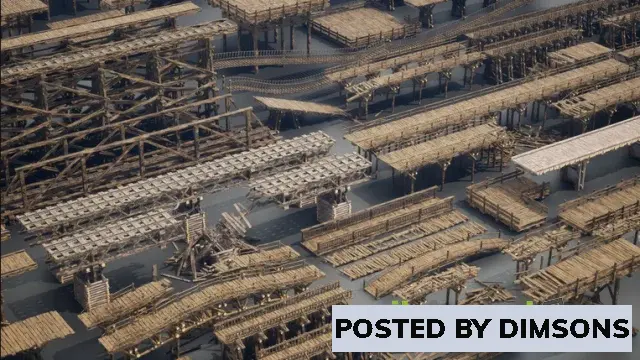 Unreal Engine Props Wooden Bridges Optimized v4.26-4.27, 5.0-5.2