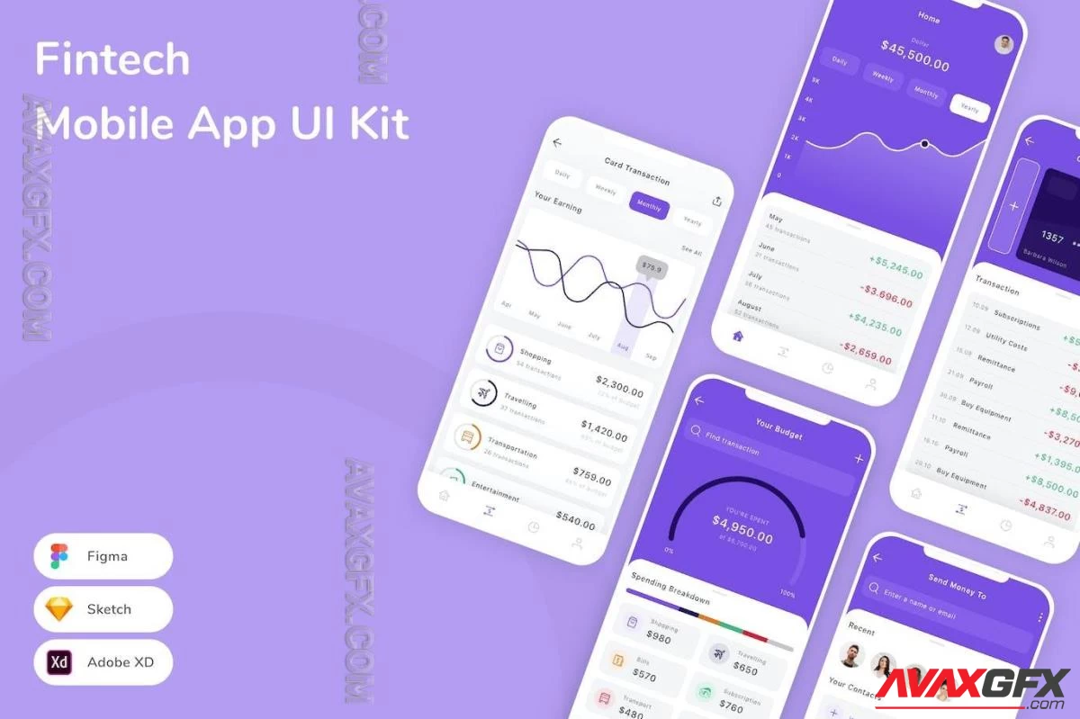 Fintech Mobile App UI Kit