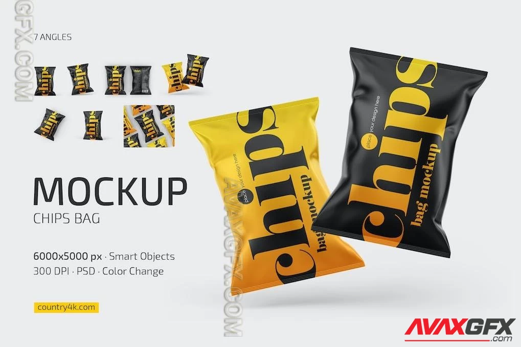 Chips Bag Mockup Set