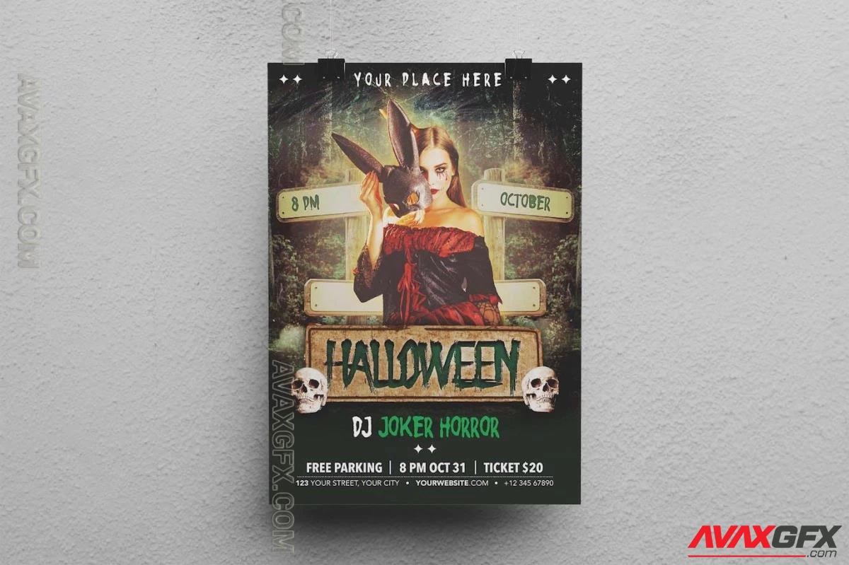 Halloween Party Flyer 57W8HW5