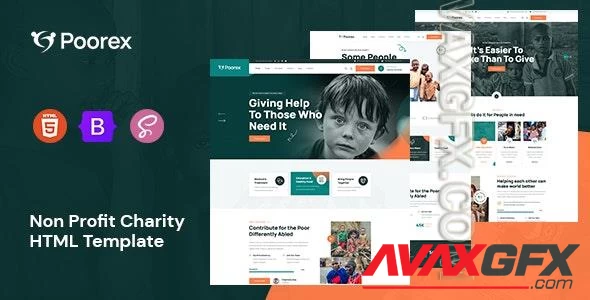Poorex - Nonprofit Charity HTML Template 45915972