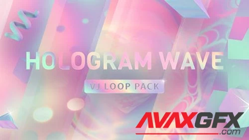 Videohive - Hologram Wave Vj Loop Pack 23309699