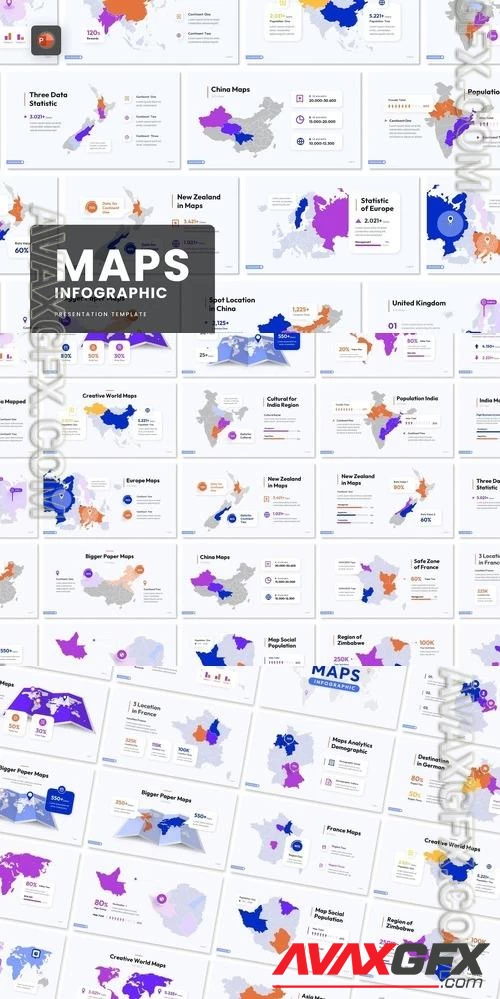 Maps Infographic PowerPoint Template